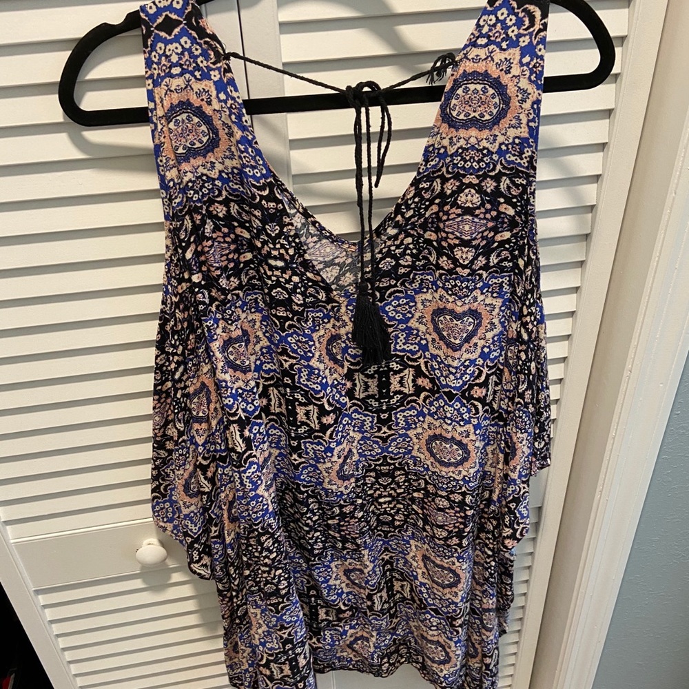 ASTR Floral Cold Shoulder Mini Dress